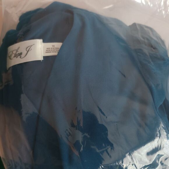 Eliza j Faux Wrap Ruffle Drapey Mini Dress NWT - Picture 16 of 16